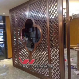 中式客厅装饰金属隔断玄关